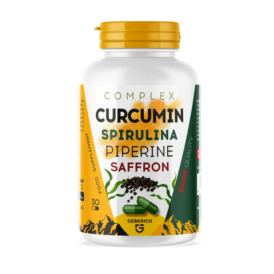 Curcumin Spirulina Piperine Saffron — Foto 3